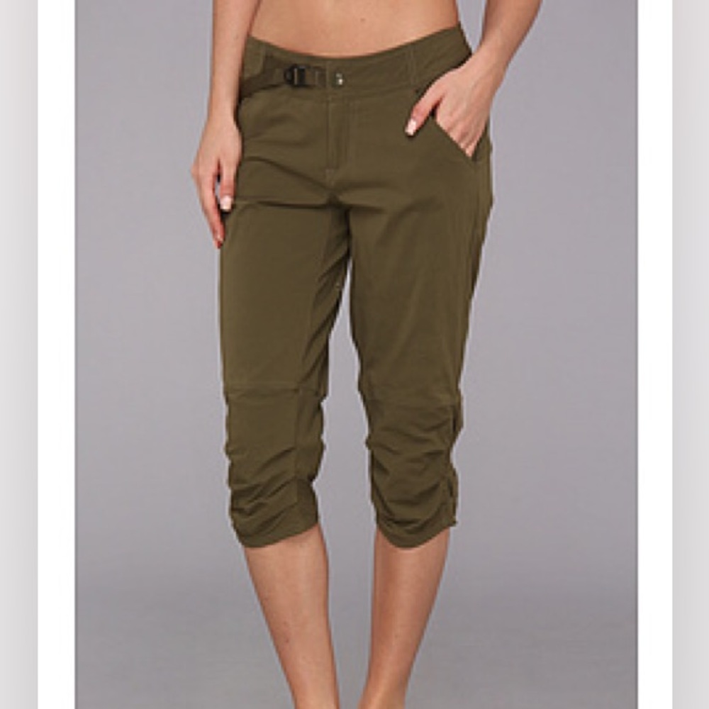 Prana Womens Jasmine Knicker Capri Pants Brown 6 Crop Hiking